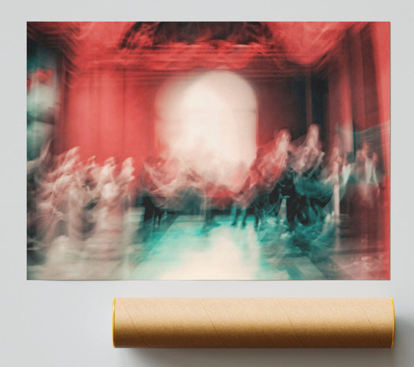 Crimson Ghostly Dance Poster