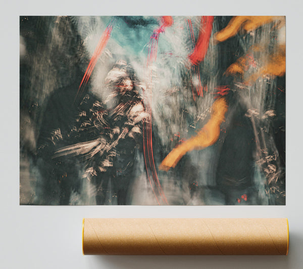 Orange Through Smoke Print