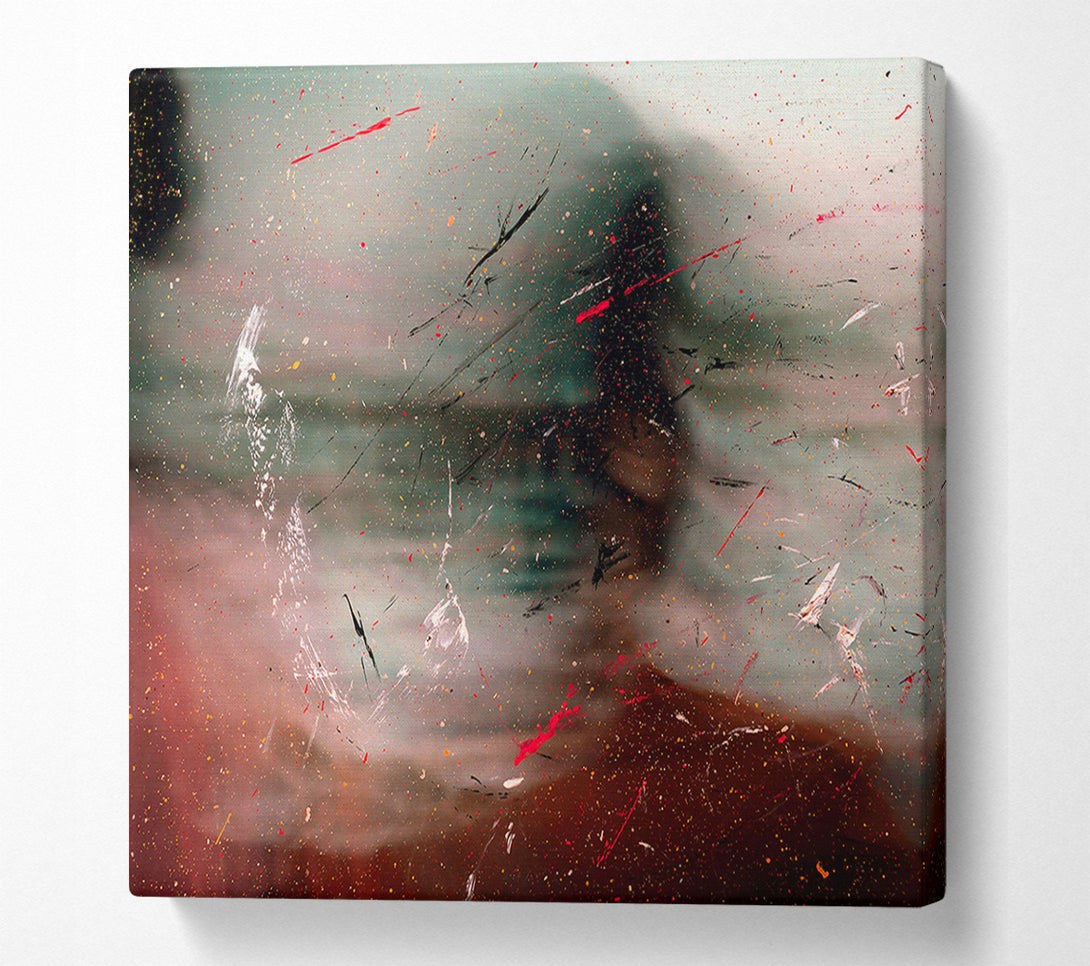  A Canvas Print of Red Through The Haze Canvas Print