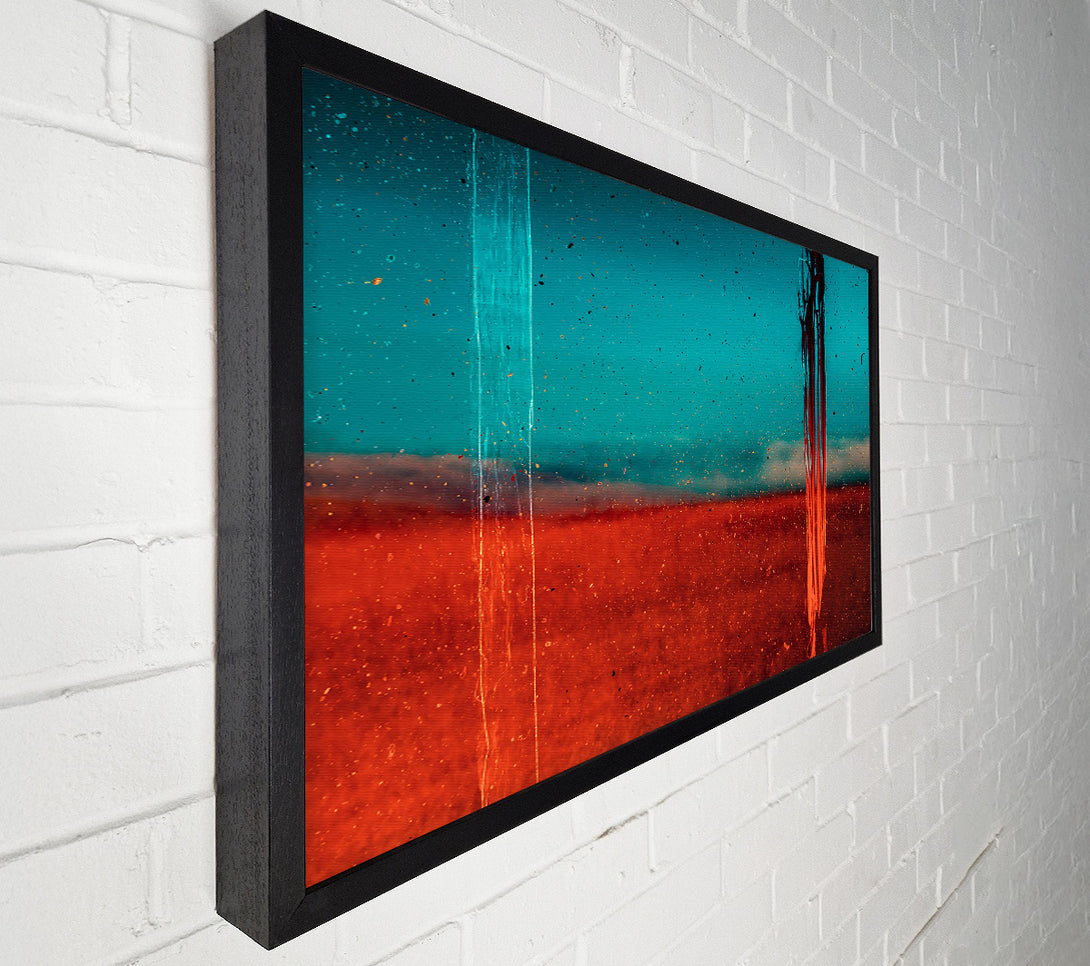  A Canvas Print of Red Through Turquoise Canvas Art