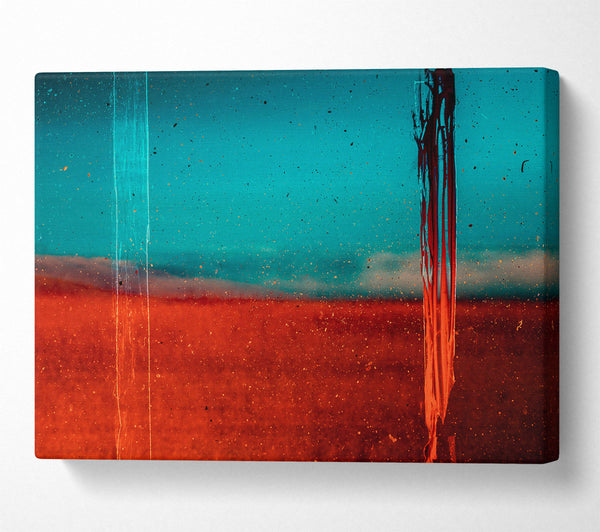  A Canvas Print of Red Through Turquoise Canvas Art