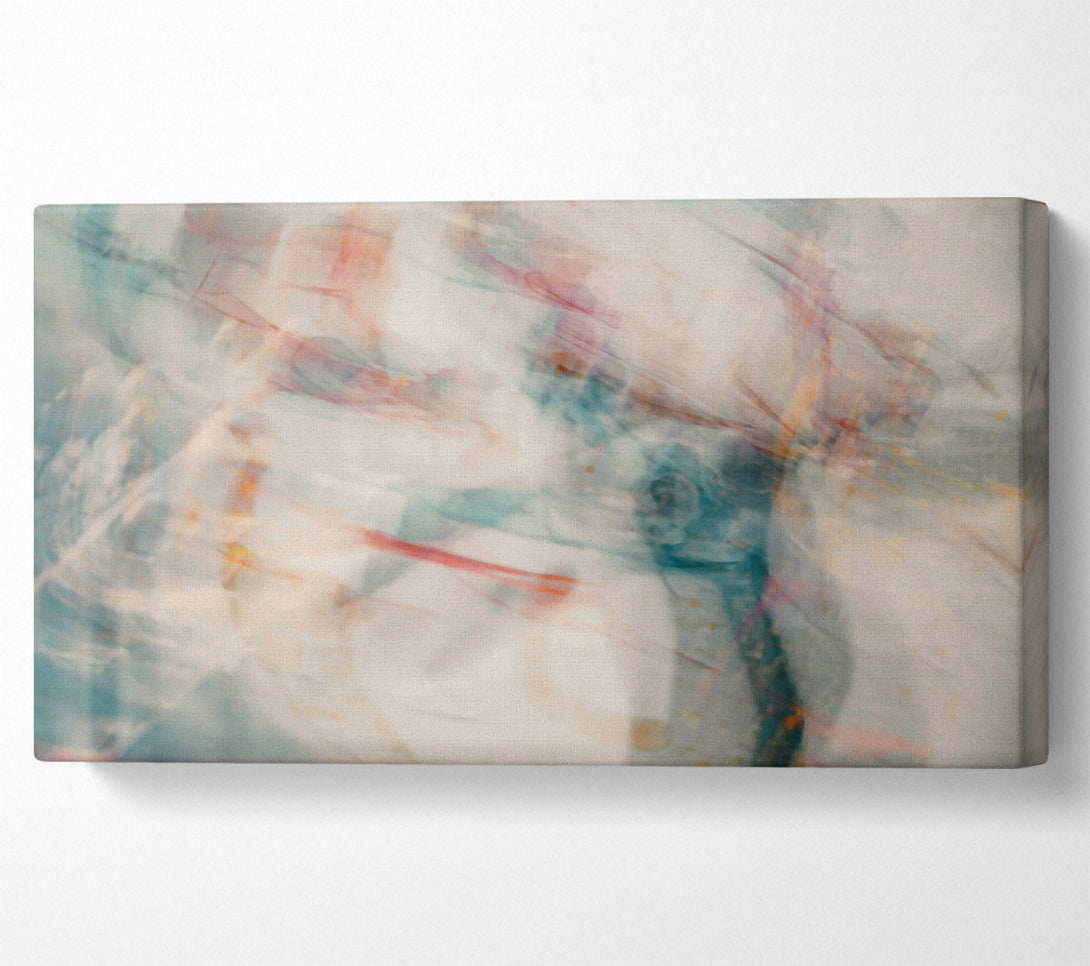  A Canvas Print of Teal Abstract Impression Canvas Wall Art