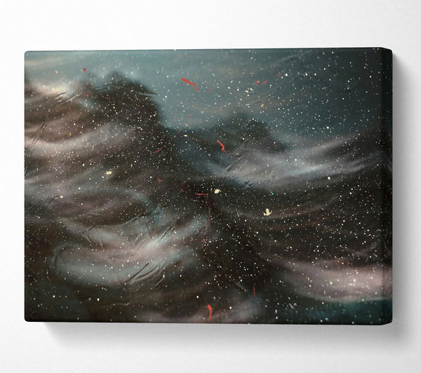  A Canvas Print of Black Galaxy Reflections Canvas Print