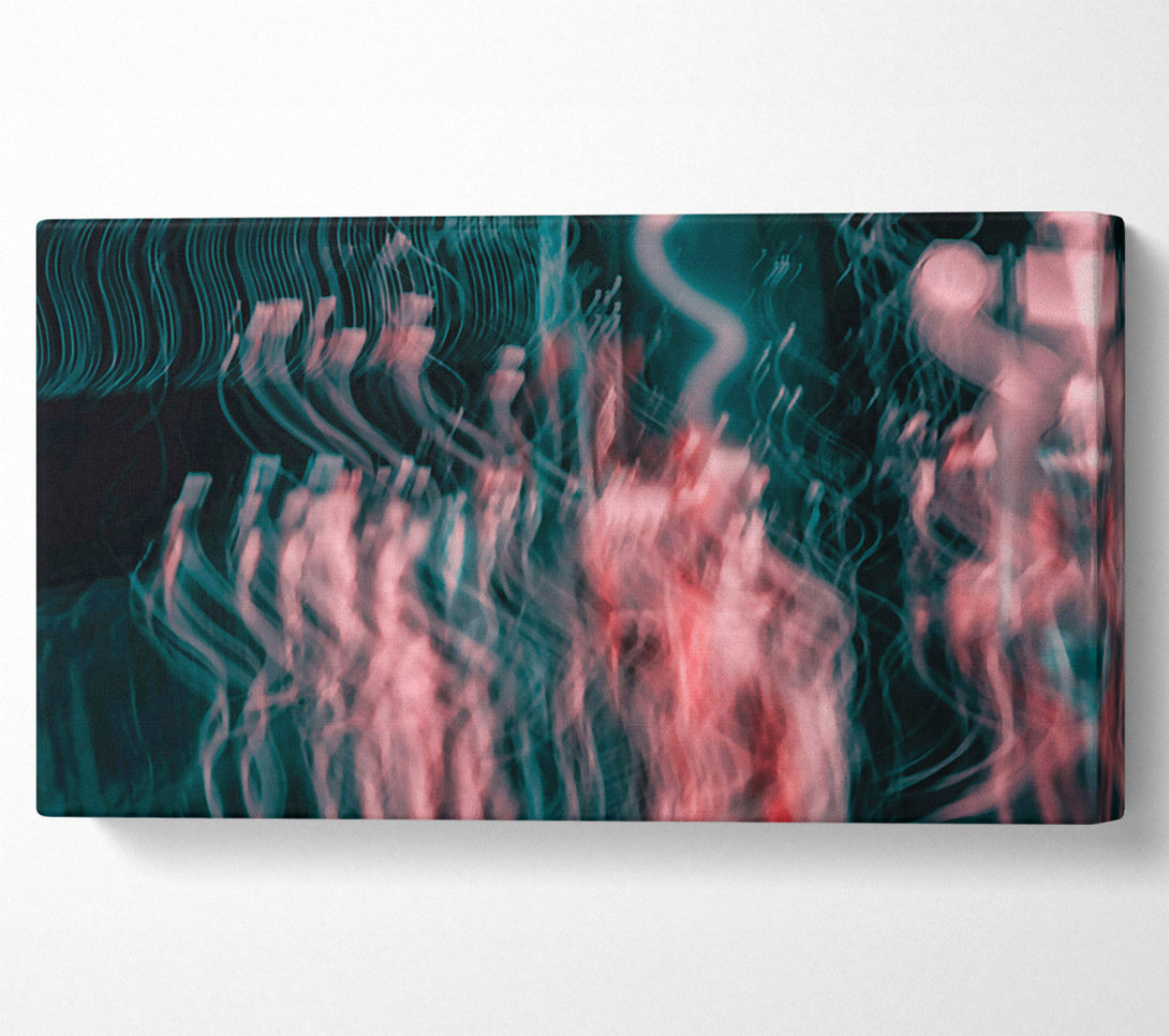 A Canvas Print of Blush And Teal Abstract Canvas Print
