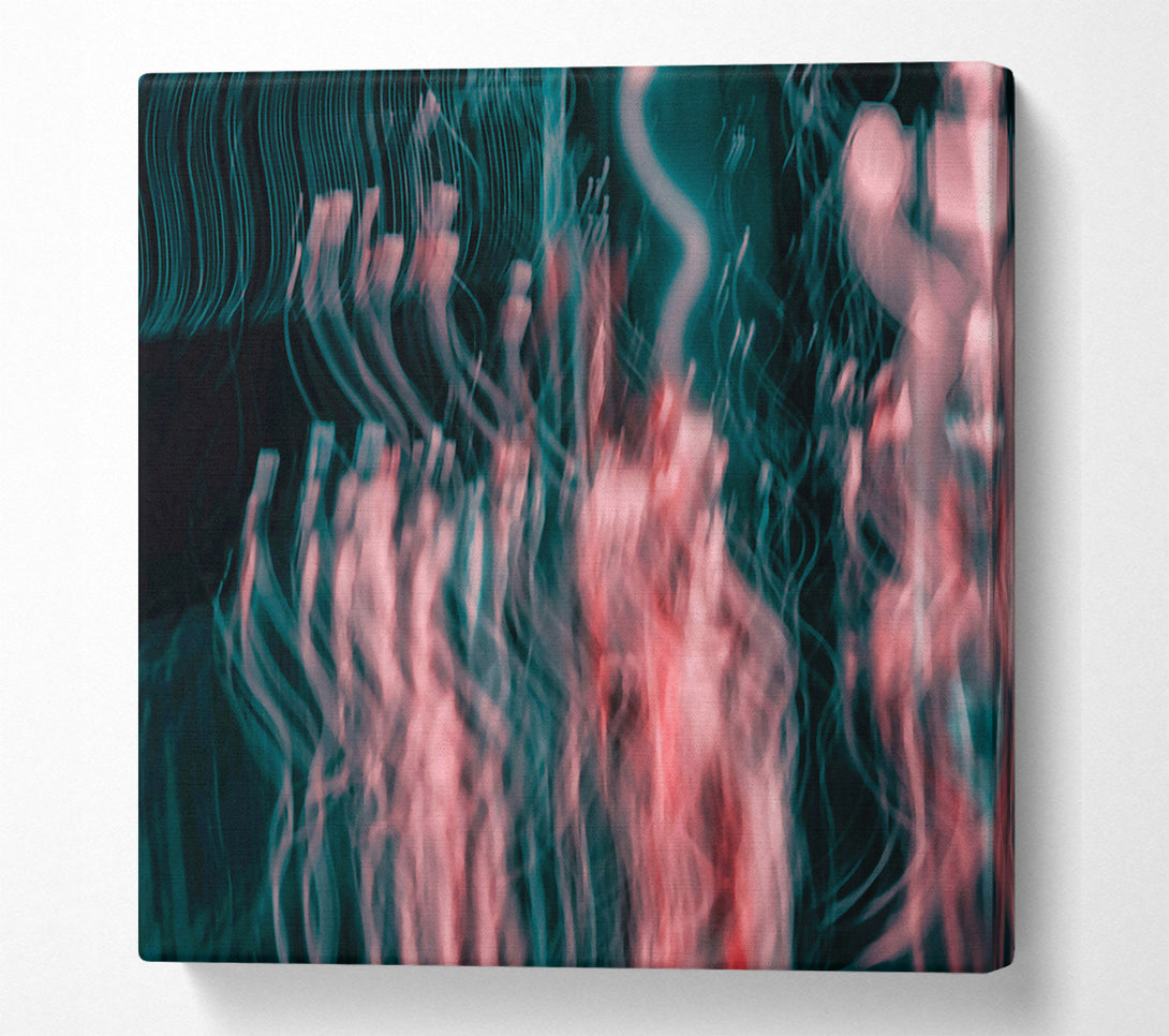  A Canvas Print of Blush And Teal Abstract Canvas Print