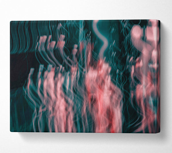  A Canvas Print of Blush And Teal Abstract Canvas Print