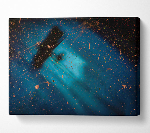  A Canvas Print of Teal Cosmic Dust Canvas Art