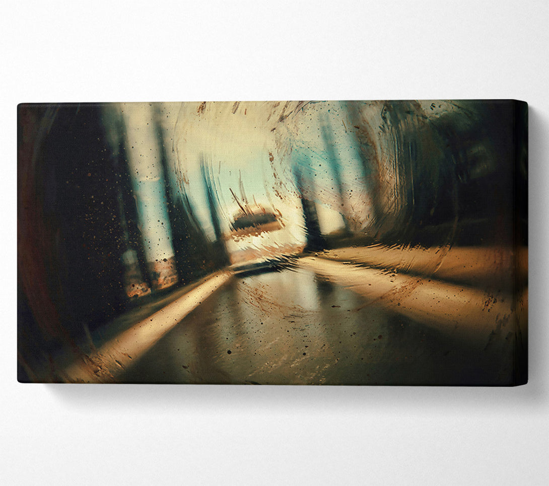  A Canvas Print of Golden Light Distortion Canvas Art