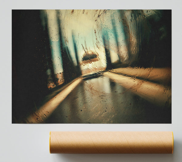 Golden Light Distortion Poster
