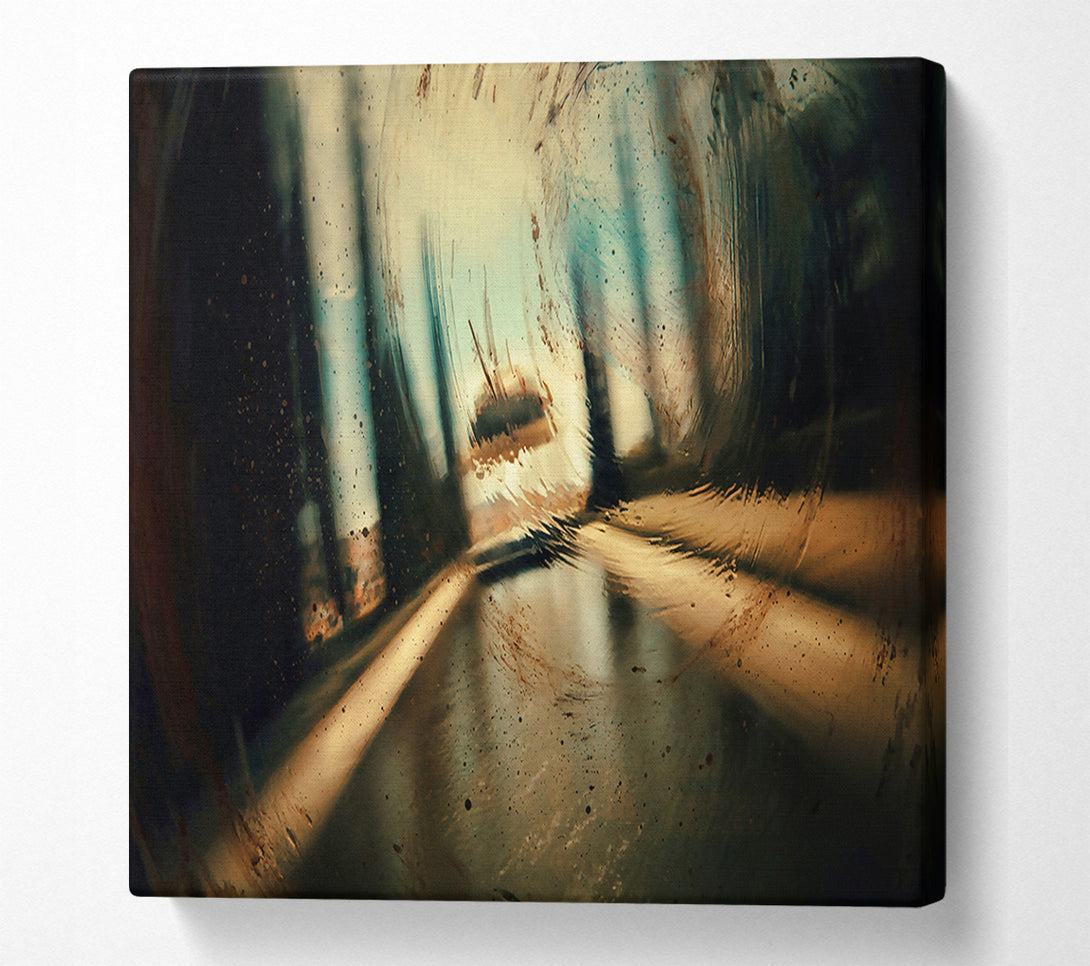  A Canvas Print of Golden Light Distortion Canvas Art