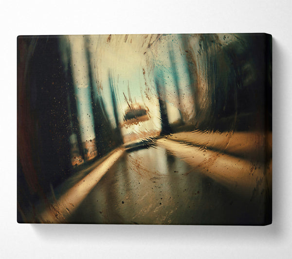  A Canvas Print of Golden Light Distortion Canvas Art