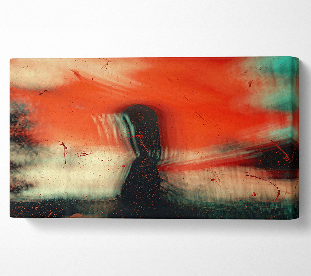  A Canvas Print of Crimson Through The Void. Canvas Print