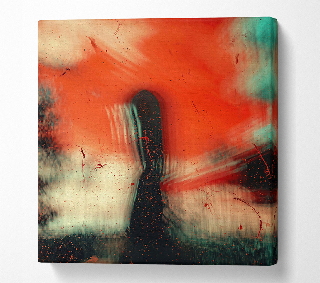  A Canvas Print of Crimson Through The Void. Canvas Print