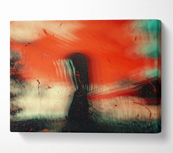  A Canvas Print of Crimson Through The Void. Canvas Print