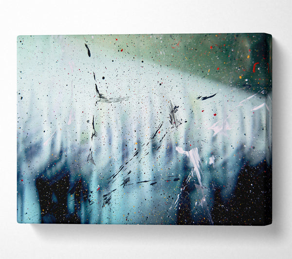  A Canvas Print of Azure Splashes Of Color Canvas Art