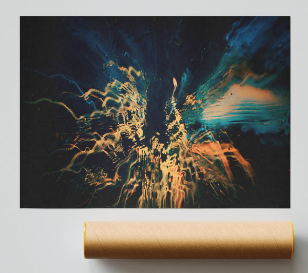 Golden Burst Of Light Giclee Print