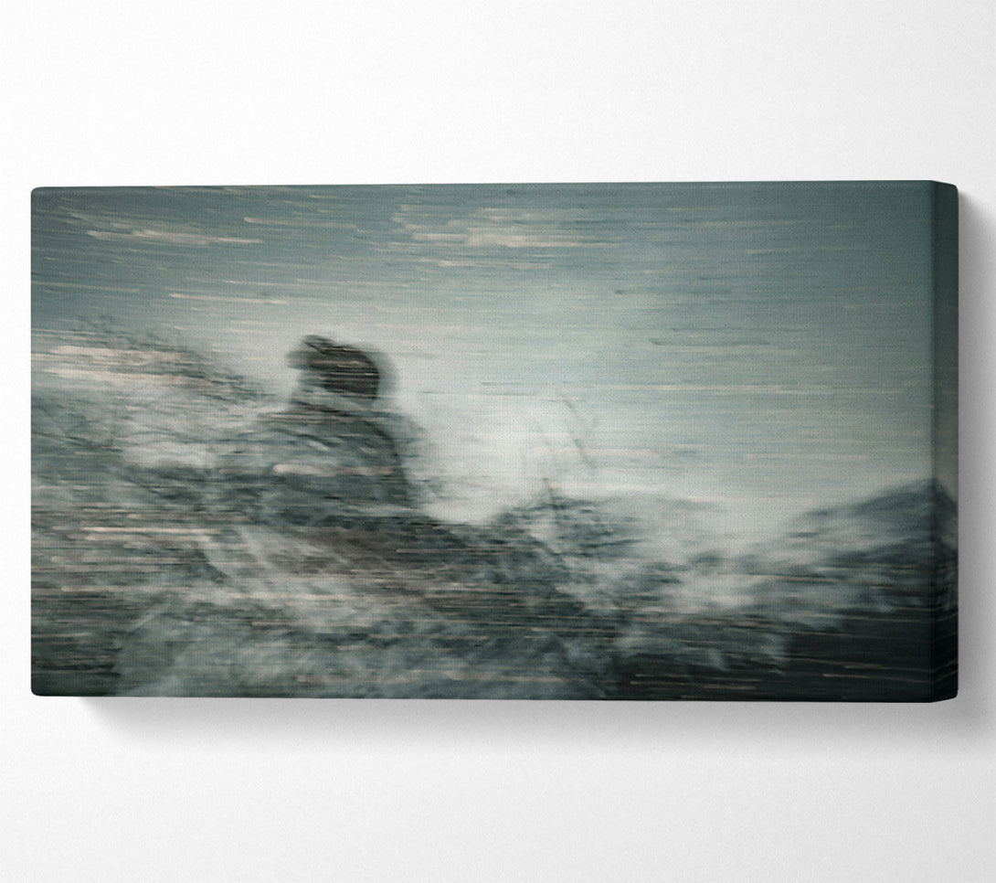  A Canvas Print of Pale Blue Figure Canvas Wall Art