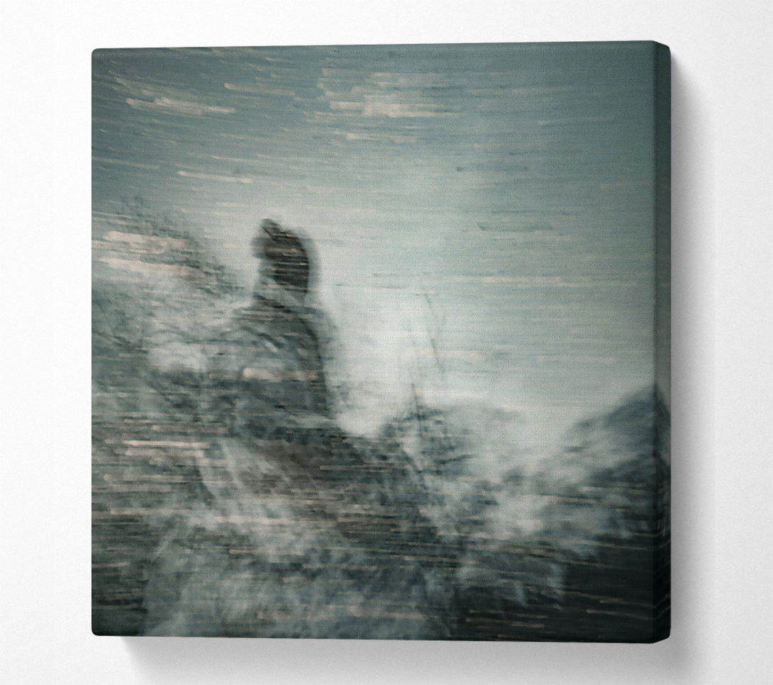  A Canvas Print of Pale Blue Figure Canvas Wall Art