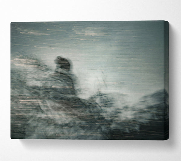  A Canvas Print of Pale Blue Figure Canvas Wall Art