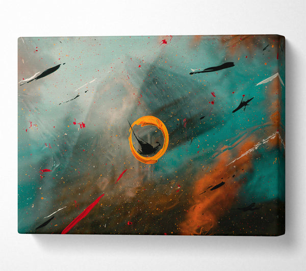  A Canvas Print of Orange Cosmic Dance Canvas Wall Art