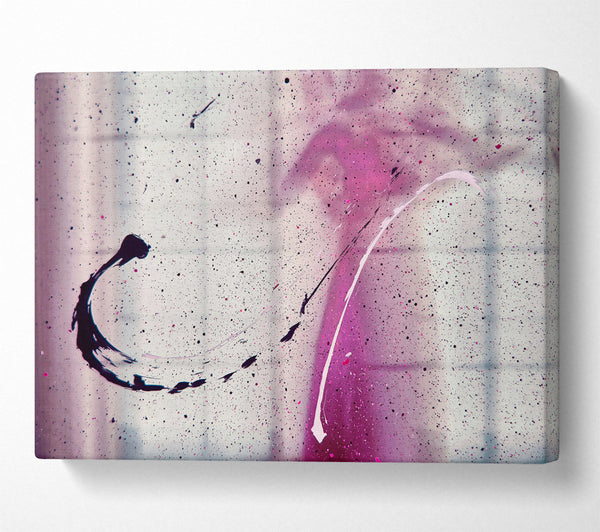  A Canvas Print of Pink Spatter Symphony Canvas Print