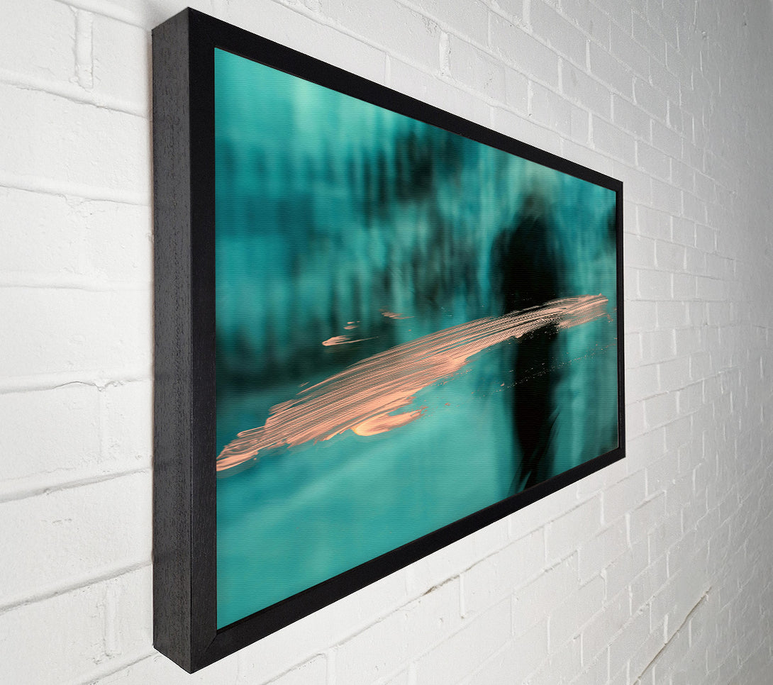  A Canvas Print of Teal And Peach Horizon Canvas Wall Art