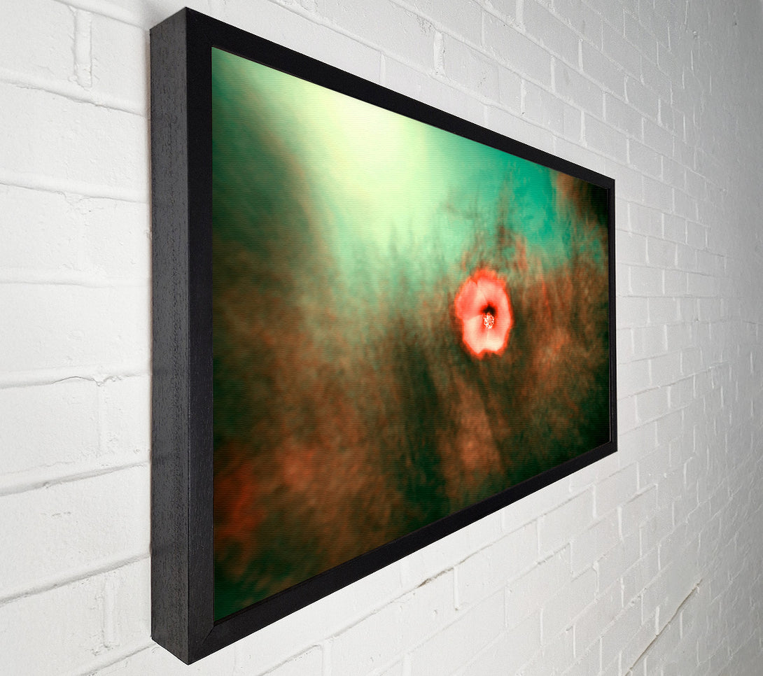 A Canvas Print of Crimson Bloom In Mist Canvas Art