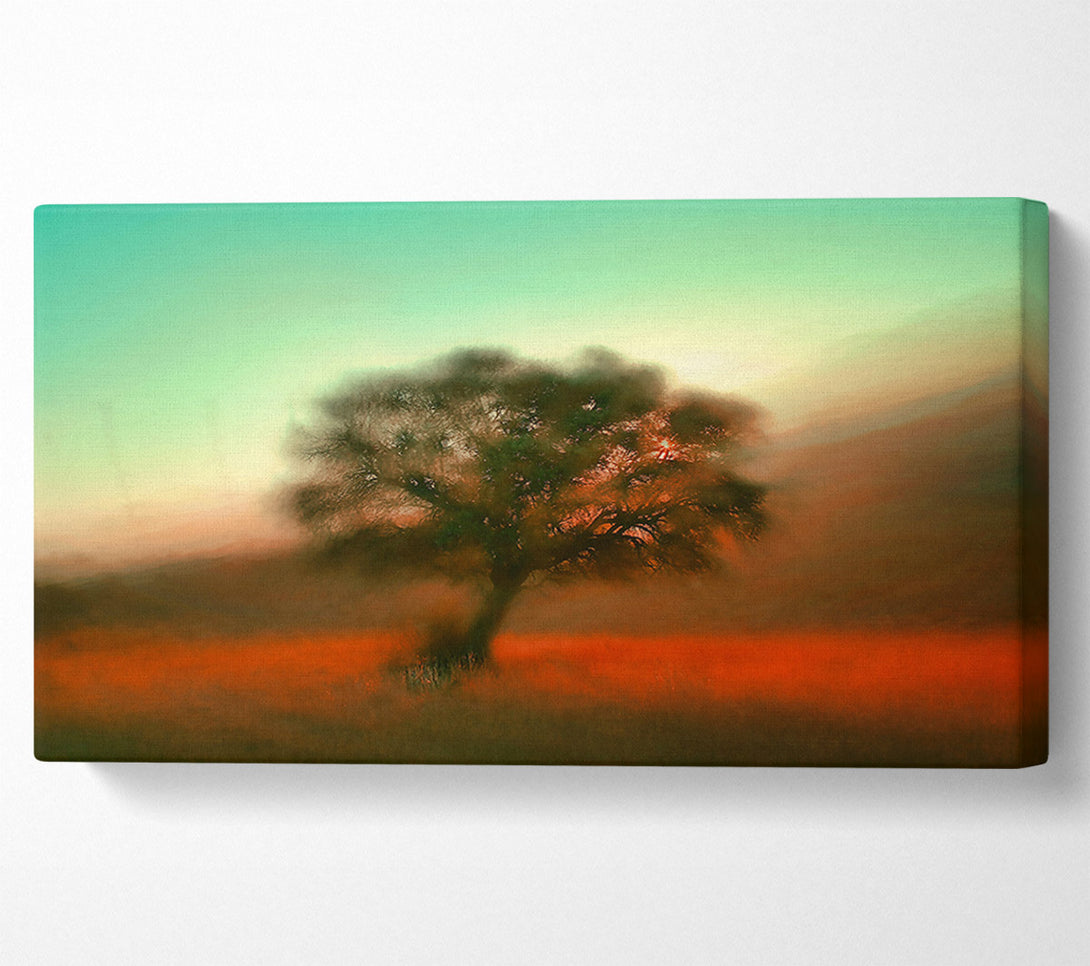 A Canvas Print of The Red Sky Tree Canvas Print