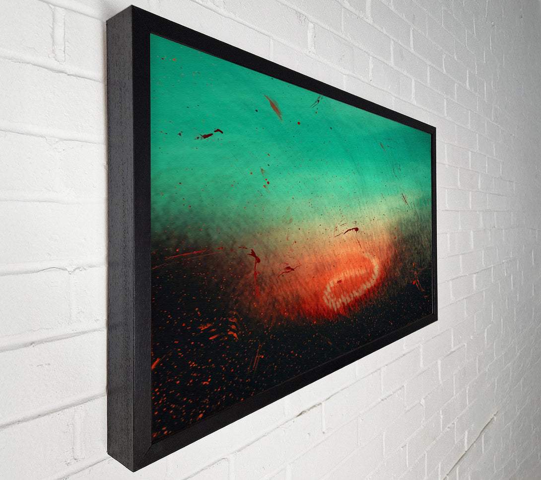  A Canvas Print of Red And Teal Sunset Canvas Print