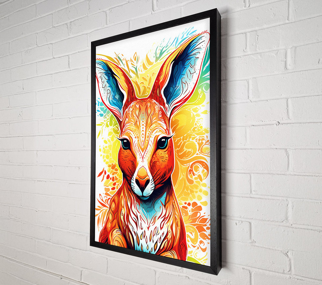  A Canvas Print of Kangaroo Art Canvas Print