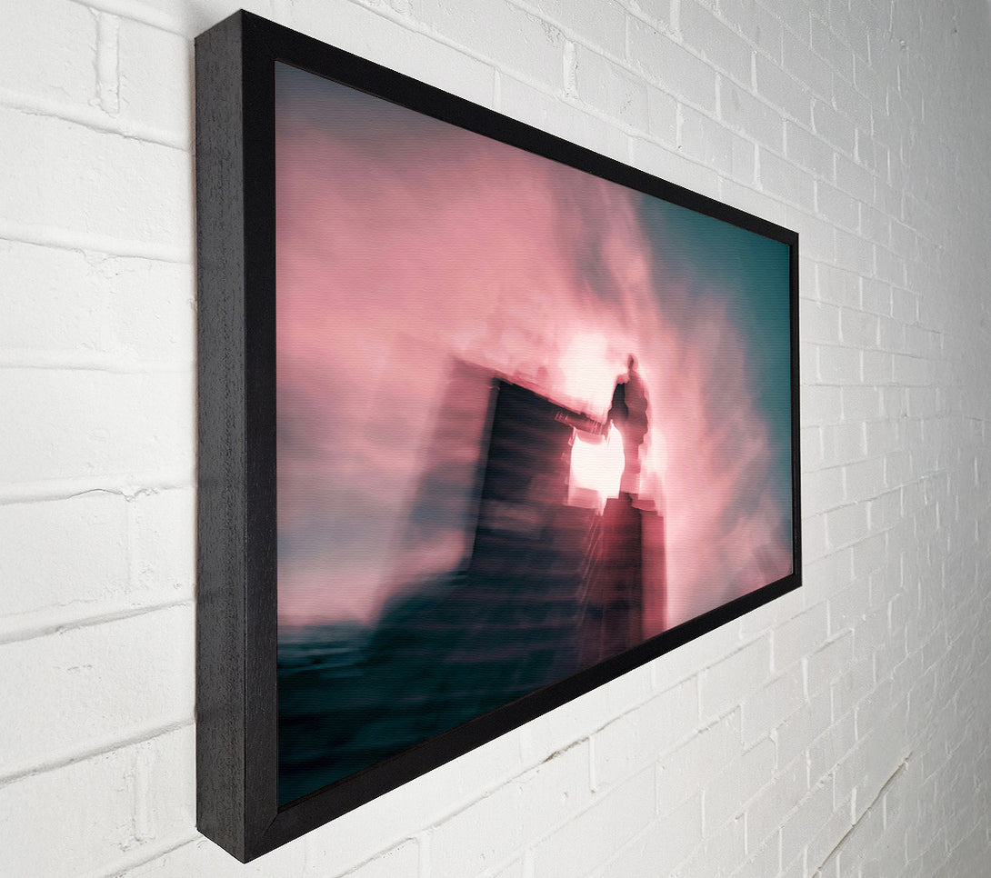  A Canvas Print of Crimson Silhouette In Mist Canvas Art