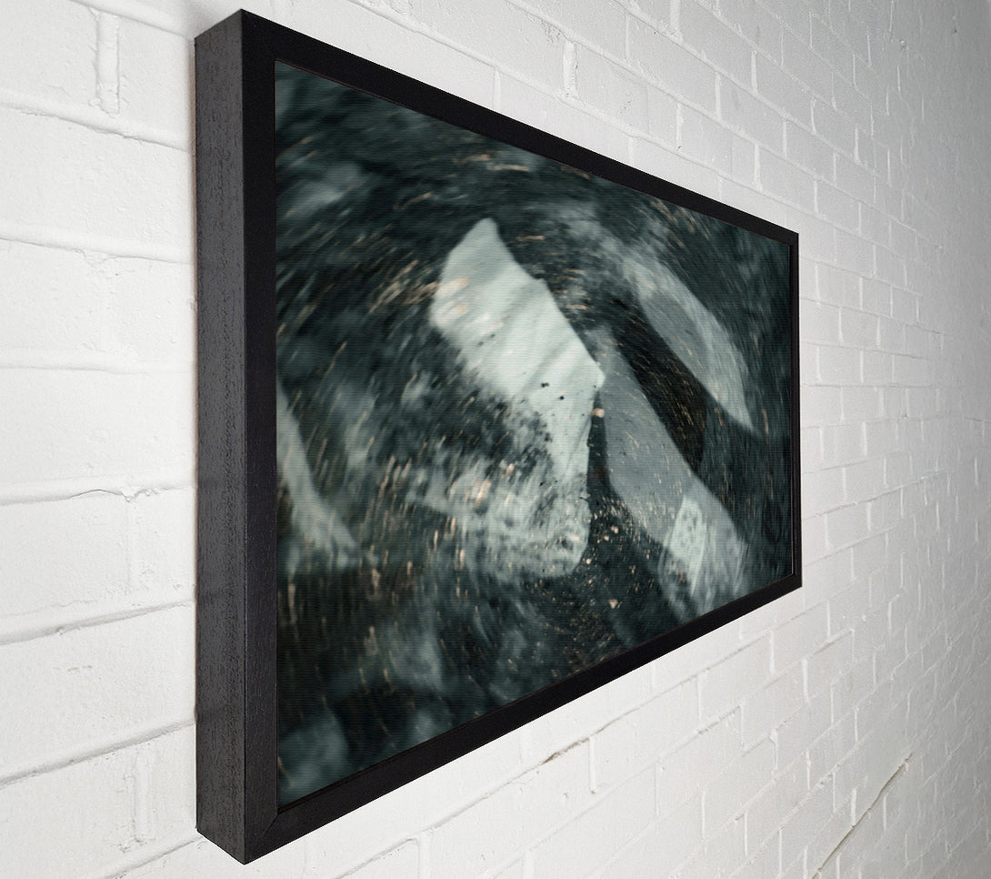  A Canvas Print of Silver Swirling Shades Canvas Art