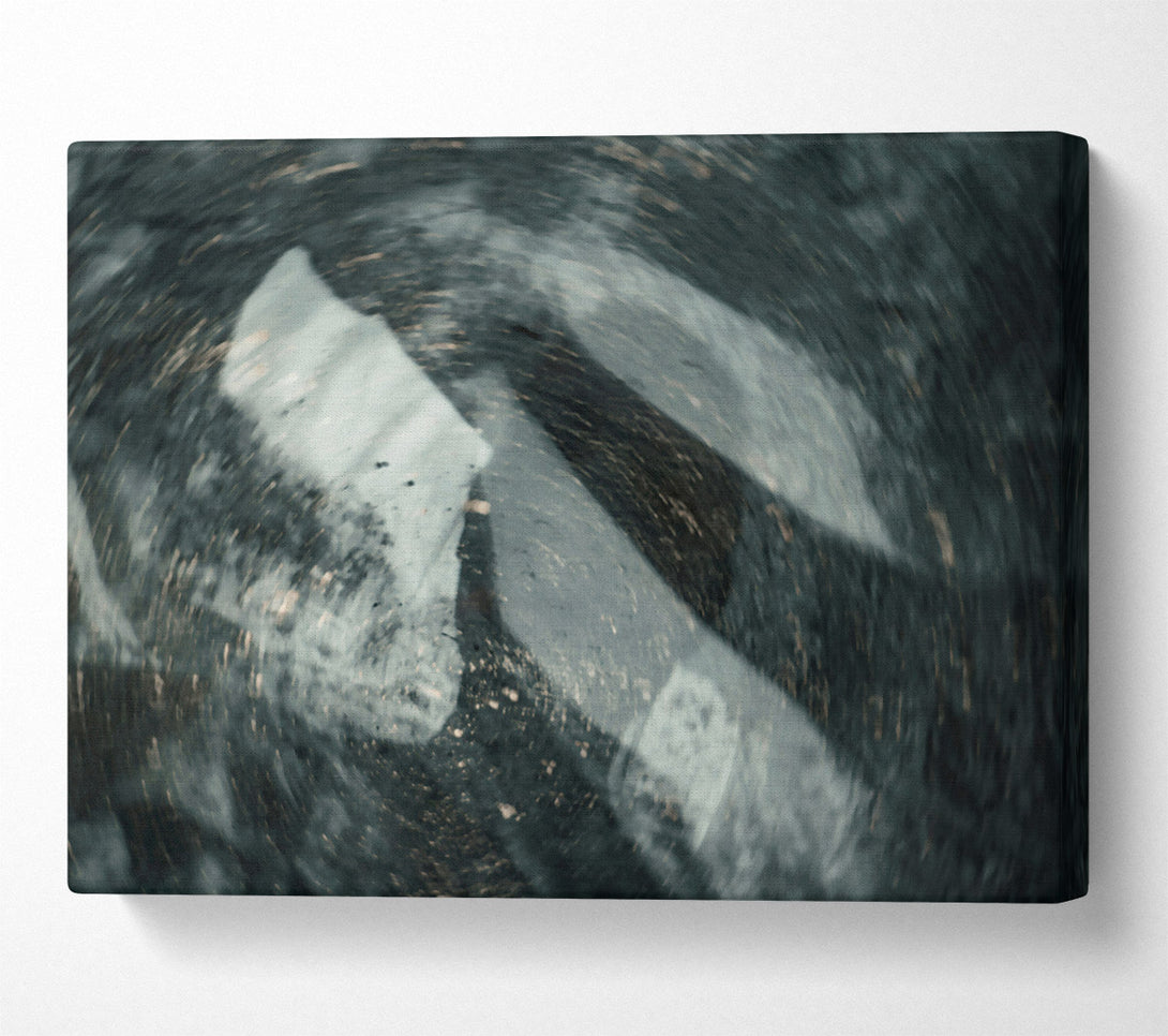  A Canvas Print of Silver Swirling Shades Canvas Art