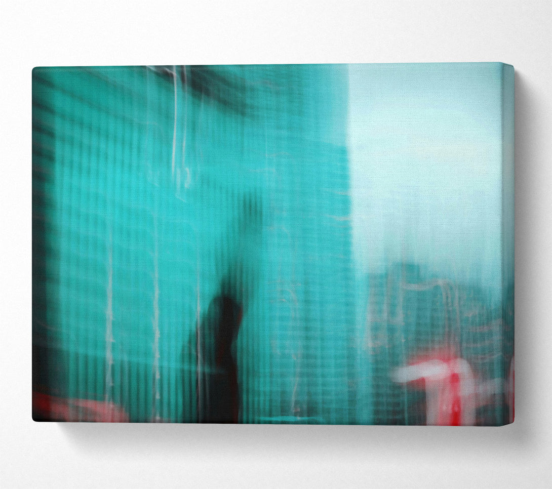  A Canvas Print of Aqua City Lights Canvas Print