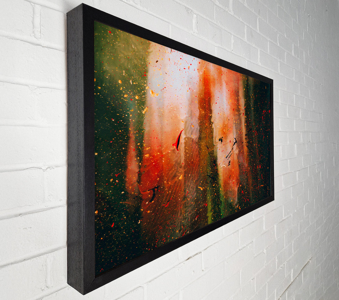  A Canvas Print of Orange Cosmic Spattering Canvas Print