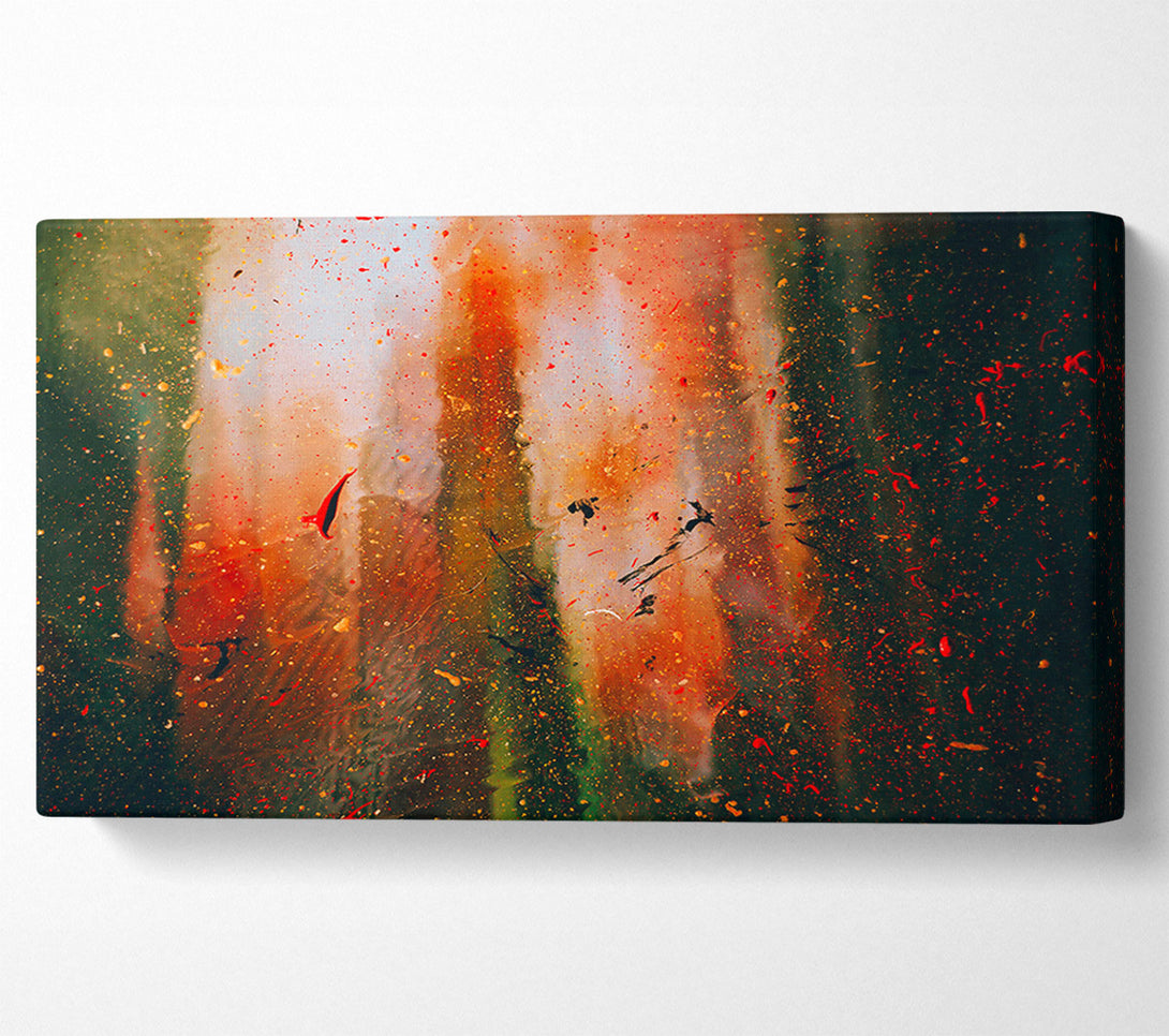  A Canvas Print of Orange Cosmic Spattering Canvas Print