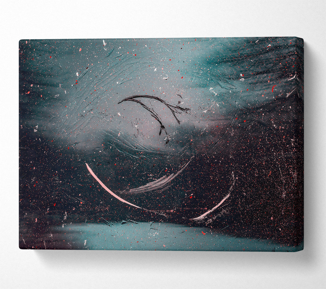  A Canvas Print of Teal Cosmic Swirls Canvas Print