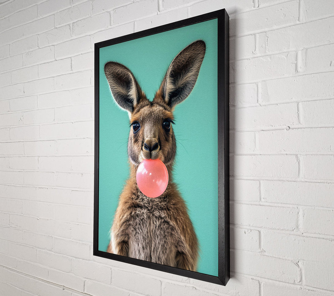 A Canvas Print of Kangaroo Bubblegum Canvas Print