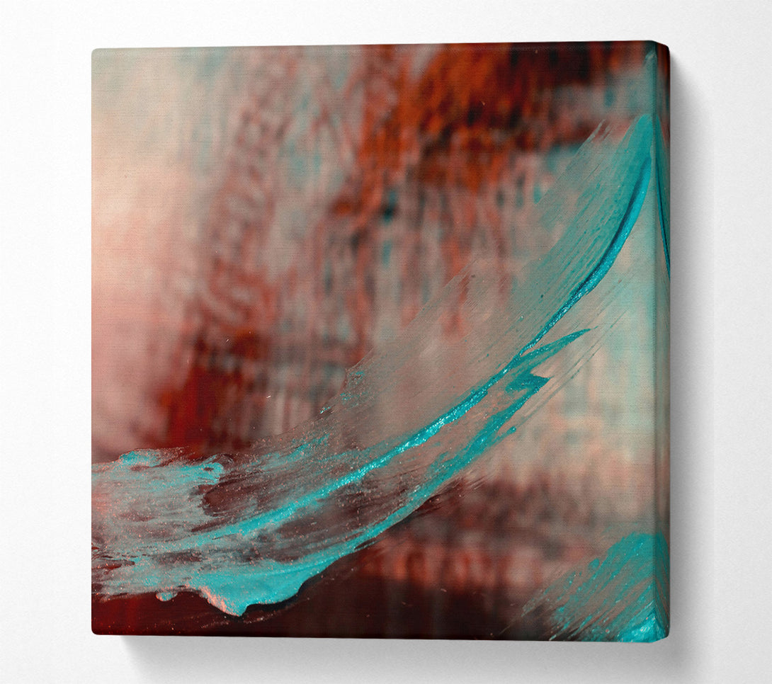  A Canvas Print of Turquoise Brushstroke Dream Canvas Print