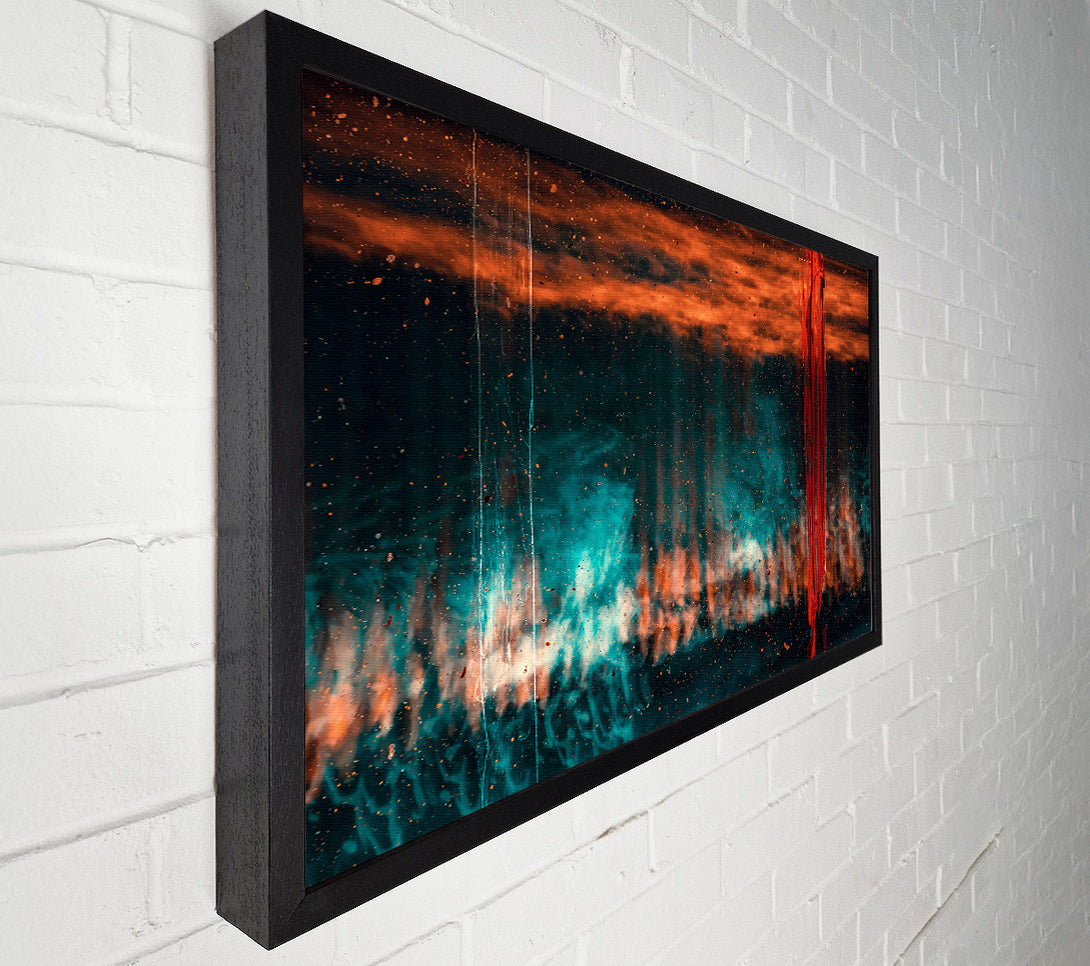  A Canvas Print of Crimson Through Azure Mist Canvas Wall Art