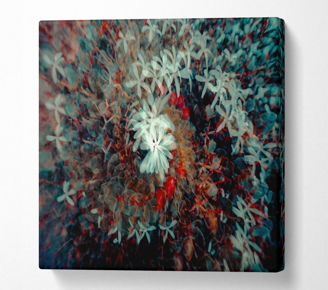  A Canvas Print of Teal Bloom Dream Canvas Art