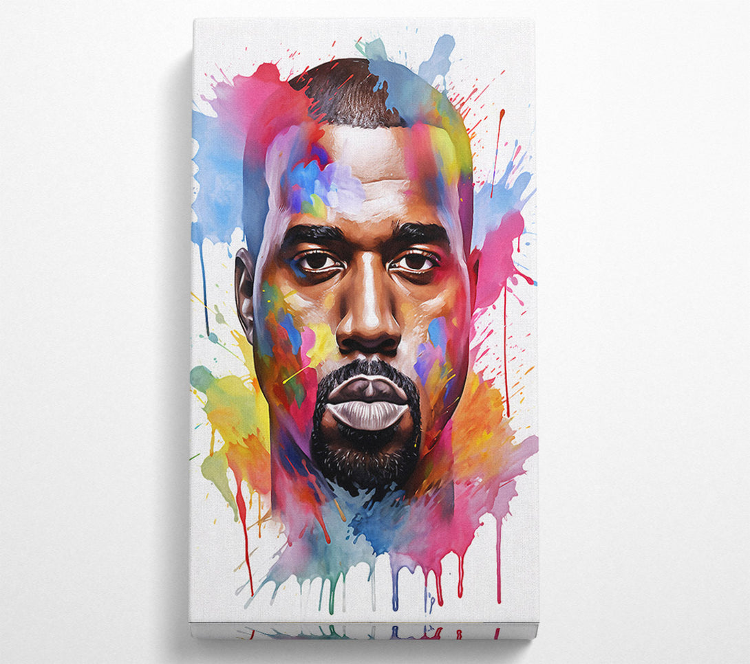  A Canvas Print of Kanye West Watercolour Canvas Wall Art
