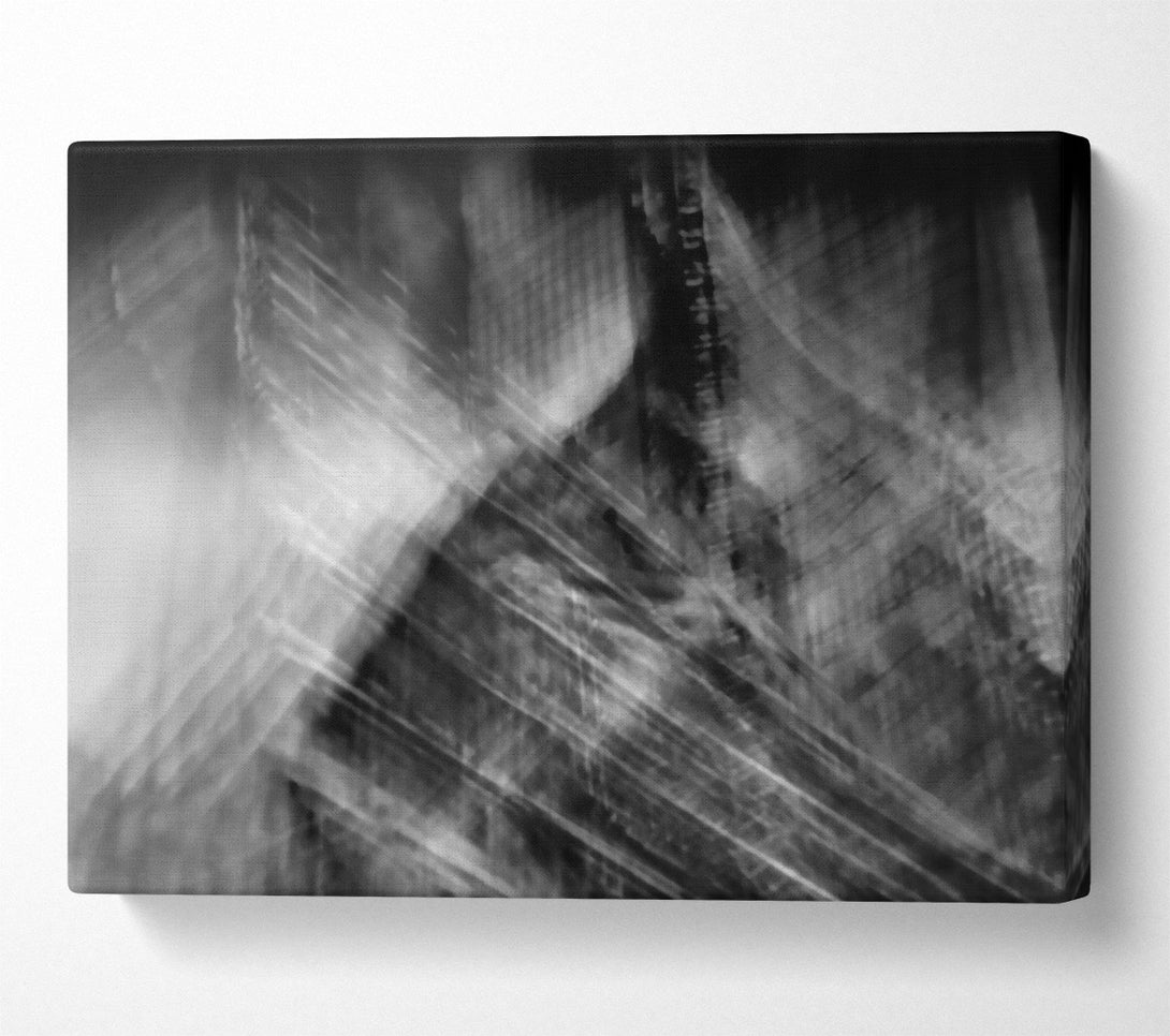  A Canvas Print of Silvery Urban Echoes Canvas Wall Art