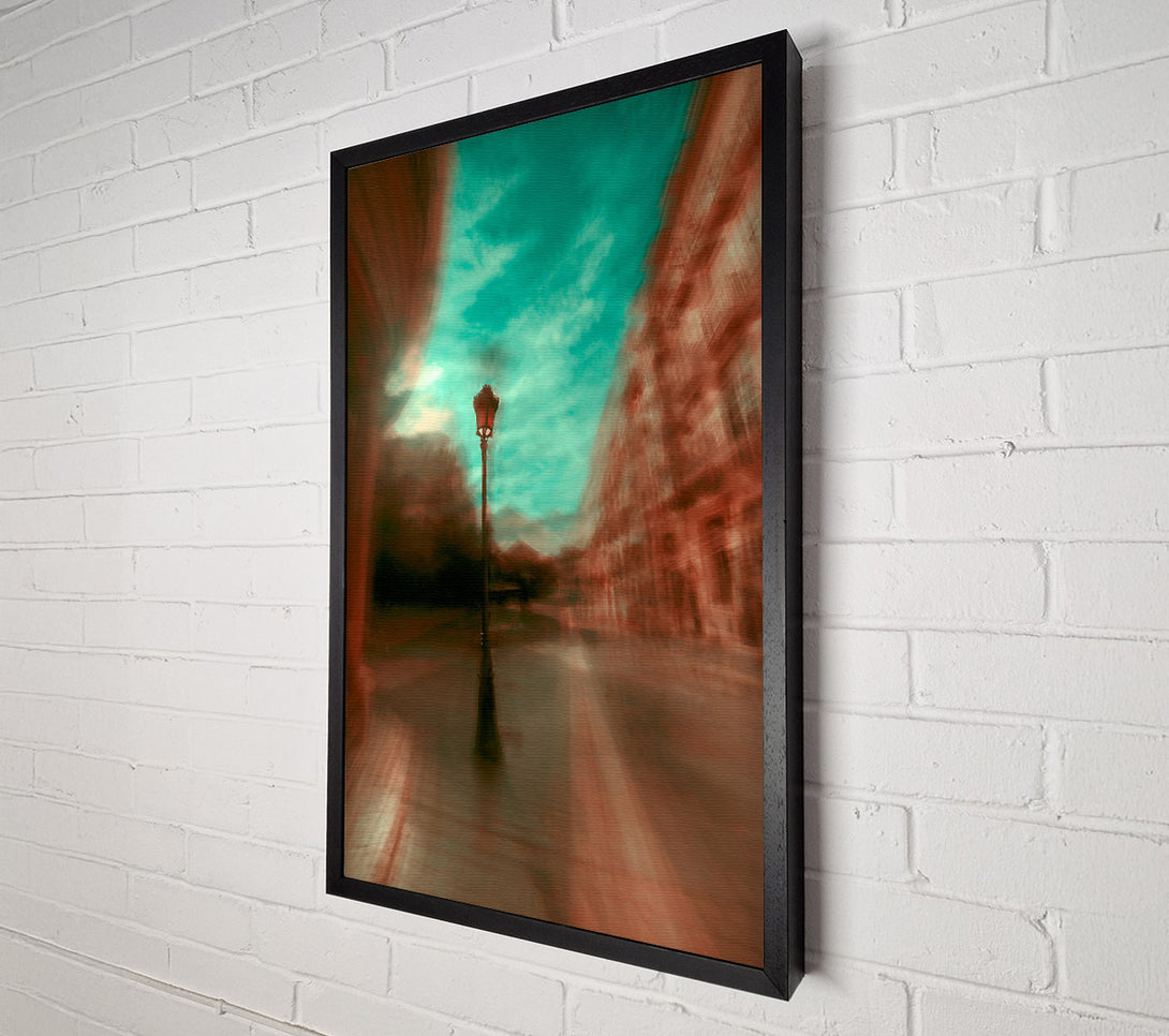  A Canvas Print of Red Light In The Mist Canvas Art