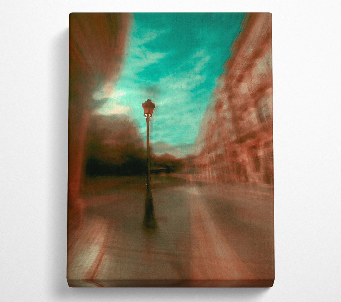  A Canvas Print of Red Light In The Mist Canvas Art
