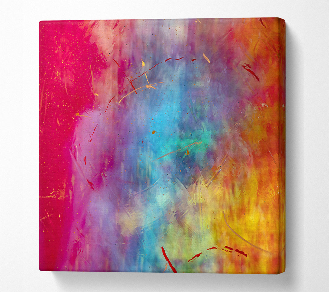  A Canvas Print of Crimson Cosmic Bloom Canvas Wall Art