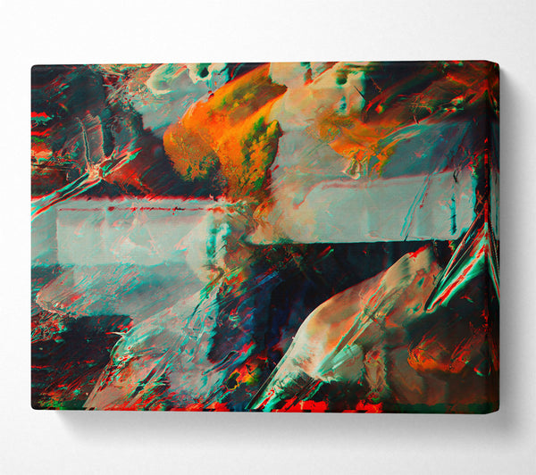  A Canvas Print of Aqua Digital Dreamscape Canvas Print