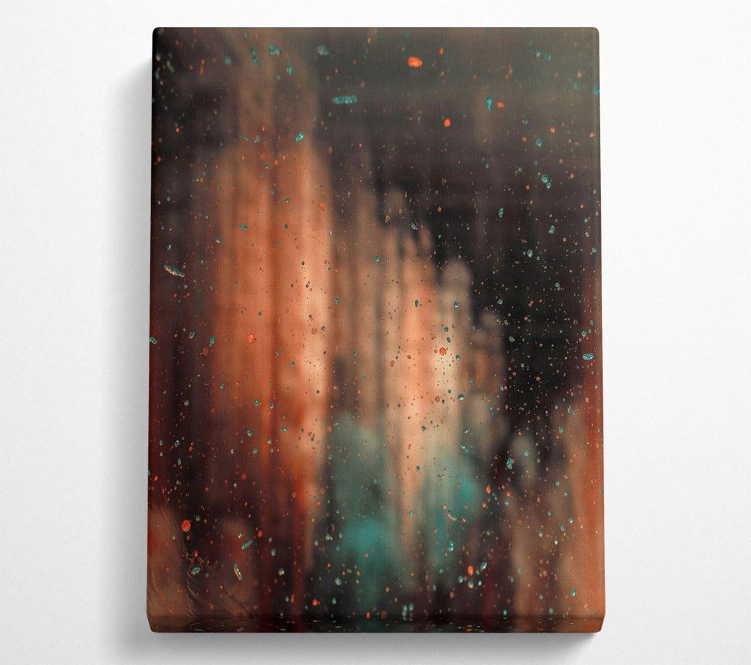  A Canvas Print of Teal Splashes Of Color Canvas Wall Art