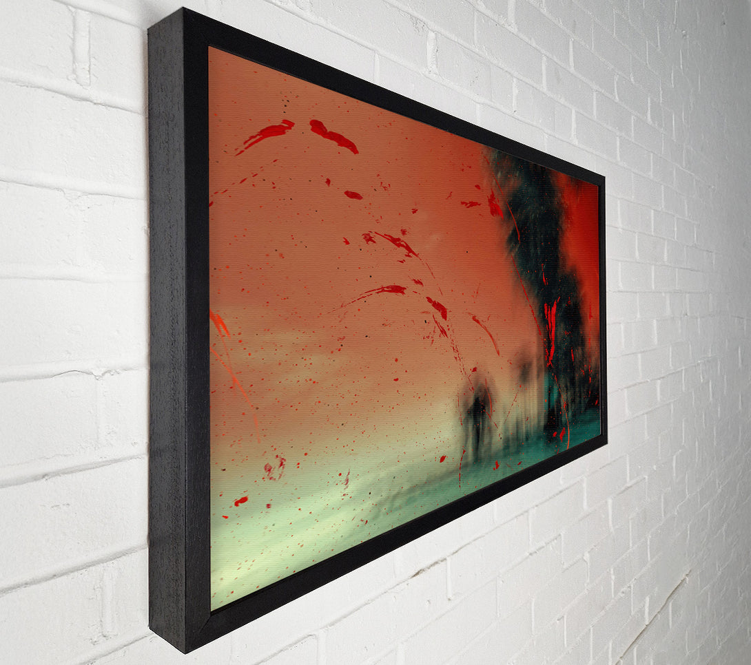  A Canvas Print of Crimson Splashes Through Fog Canvas Art