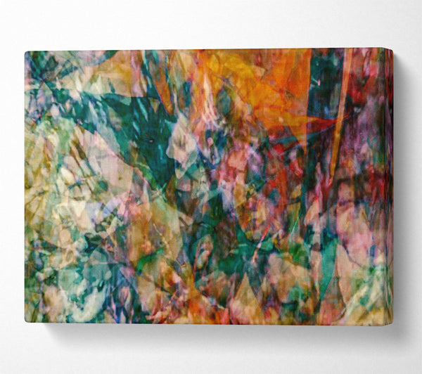  A Canvas Print of Emerald Overlapping Layers Canvas Wall Art